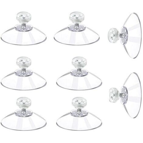 30 Pièces Ventouses de Fixation Transparentes Ø 41 mm, en Plastique PVC avec Filetage et Écrous Moletés,Ventouses à Visser sans Perçage pour Fenêtre, Voiture et Suspension (1/5)