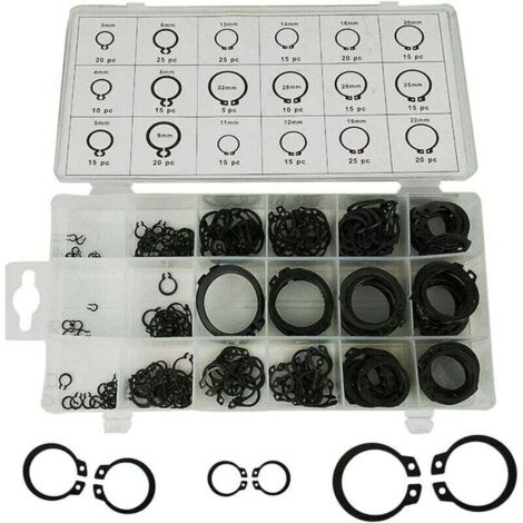 Boîte d'assortiment de circlips, 300 pièces, 18 tailles (1/5)