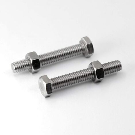 M6 x 50mm 20PCS Boulons à six pans en 304 Acier Inoxydable de Coin Extérieur Vis Hexagonale,Boulons et écrous de Sortilège Ensemble (1/3)