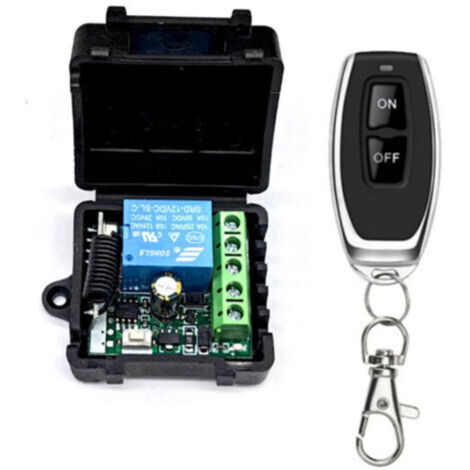 Interrupteur à commande unique à distance, récepteur de relais sans fil RF 433 MHz 12 V CC, interrupteur marche/arrêt (1/5)