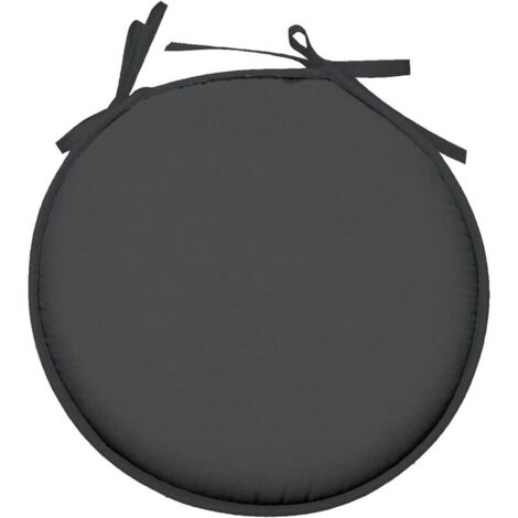 Stof - Galette de Chaise - Taille ø : 40 cm - 100% Polyester - Couleur Anthracite - Modèle Exceptionnelle - Confortable et Élégant - Facile d'entretien (1/2)