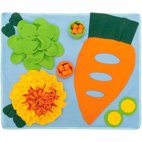 Tapis À Renifler pour Lapin, Jouet Intelligence, Nourriture, Tapis À Renifler pour Lapin Lavable Tapis Educateur pour Cochon d'InLapin Nain Doux Jeu Tapis Snuffle Jouet Pliable (1/4)