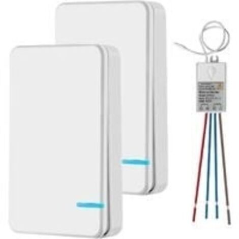 Mini interrupteur sans fil avec récepteur et affichage LED - Pour extérieur 400 m et intérieur 40 m - Mise en marche / arrêt rapide - Sans installation de câble - RF 433 MHz (1/3)