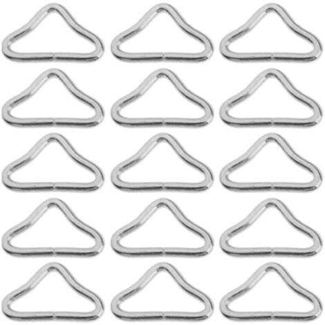 Ressort de Trampoline, Boucle de Triangle de Trampoline, Trampoline V Bagues en Acier Inoxydable Triangle Bagues Boucle pour Bracelet Keeper Trampoline Bounce Bounce Accessoires 10pcs (1/5)