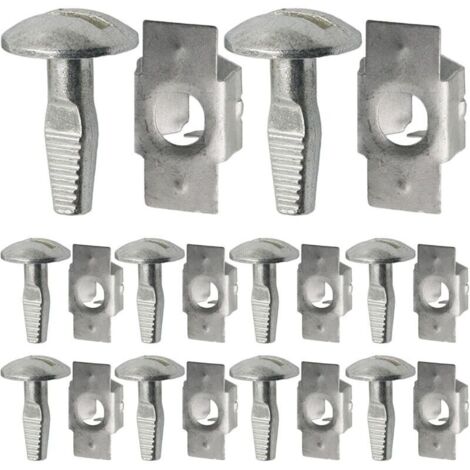 10 Paires Cache Sous Moteur, Clips de fixation en alliage d'aluminium pour Attaches de sous-Plateau Moteur de Voiture 703016 703018 Remplacement Compatible avec 206 207406 407 806 807 (1/5)