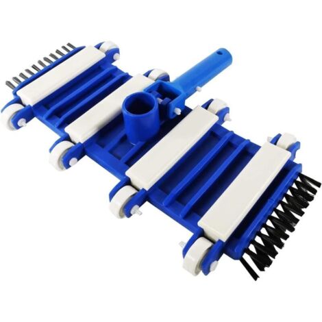 Brosse aspirateur de Fond de Piscine - Aspirateur de Fond à 8 Roues avec brosses latérales (1/4)