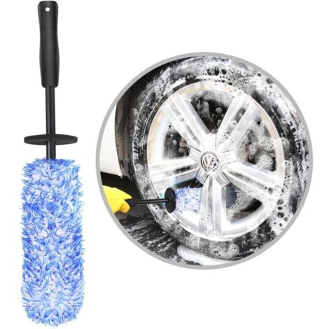 Brosse Jantes Voiture, 40 cm Brosse de Nettoyage en Microfibre pour Jante sans Partie Métallique, Brosse de Roue de Voiture pour Nettoyage Efficacement Jantes de Voiture sans Créer de Rayure (1/5)