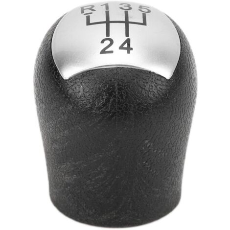 Pommeau de levier de vitesse de voiture anti-usure et résistant à la corrosion pour KANGOO 2006-2008 Argenté Noir (1/5)