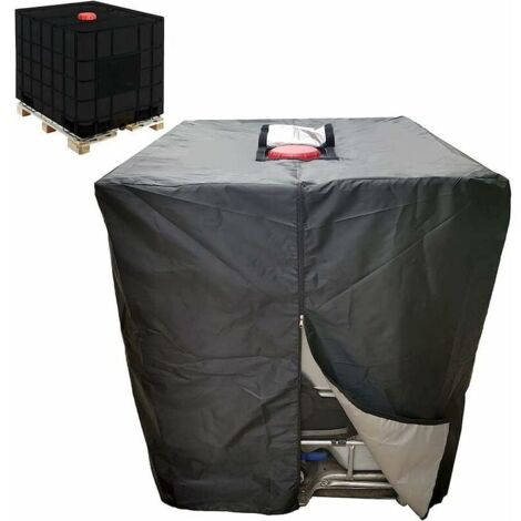 Bâche Réservoir d'eau 1000 L Couverture Container Citerne Eau Pluie avec Fermeture éclair Coupe-Vent Anti-UV Résistant à la Déchirure T-Audace (1/5)