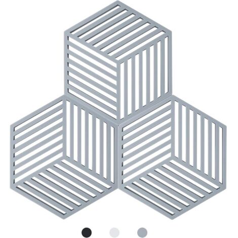 Kitchen Pot Coaster Tapis de Protection en Silicone Teffa (Gris, Raya Hexagonal: 160x138x8mm) (1/5)