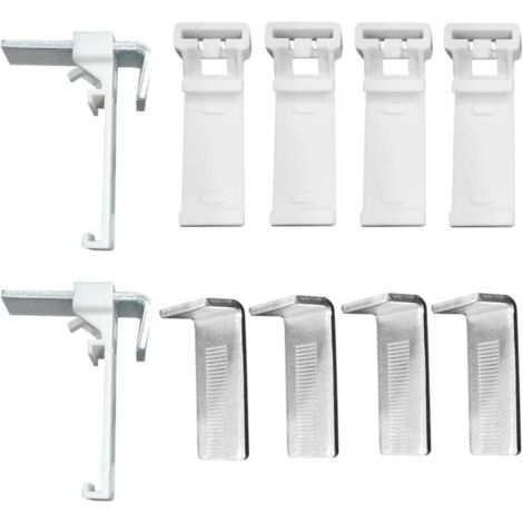 6Pcs Support de Serrage pour Rideaux Enrouleurs 6 Pièces sans percer Support de Serrage Store Enrouleur Duo pour Store Enrouleur PVC Fenêtre en Bois Vantaux de Porte
