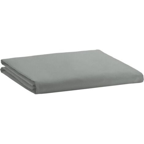 Drap-housse en microfibre Gris clair 150 x 200 x 30 cm (1/5)