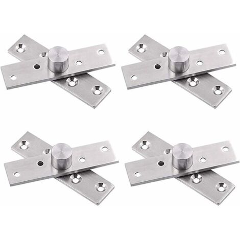 Charnières Pivot Porte à Rotation Cachée de 360 Degrés 4 PCS Pivot Hinge for Door Charnière de Porte Supérieure Inférieure en Bois à Charnière en Acier Inoxydable épaissies pour Armoire Fenêtre Porte (1/4)