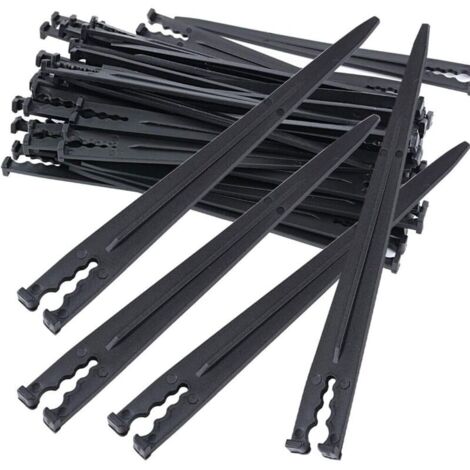 Lot de 50 supports de tuyau d'arrosage pour tuyau d'irrigation - Support d'ancrage de fixation pour tuyau d'arrosage de jardin - Accessoires pour tuyau d'arrosage 4/7 ou 3/5 (1/5)