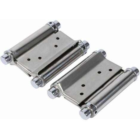 2 Pcs Charnières de Porte 3ih Charnieres De Double Action Ressort Charnières De Porte en Acier Inoxydable pour Portes d'interieures Bar Cafe (1/5)