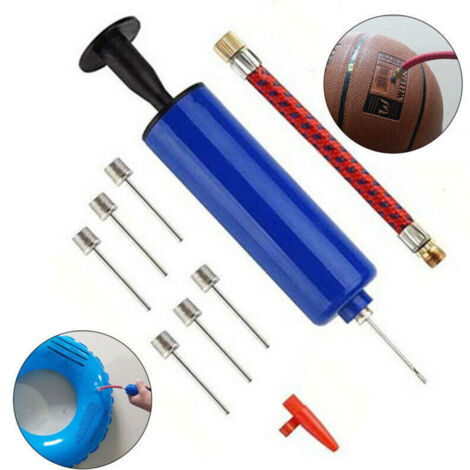 Pompe à Ballon,10 PCS Pompe à Billes avec Aiguille + Tuyau Flexible + Adaptateur de Valve Ball Pump pour Basket-Ball Football Volley-Ball Ballon de RugbyBallon de Handball (1/5)