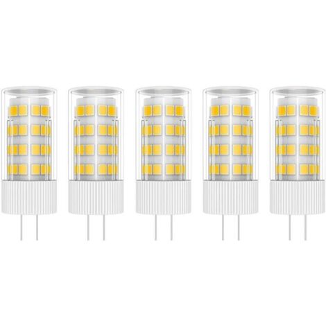 5X G4 Lampe LED 5W Ampoule Lampe 51 SMD 2835LEDs Blanc Chaud 3000K Ampoule LED 500LM Équivalent à lampe halogène 50W AC/DC12V [Classe énergétique A+] (1/5)