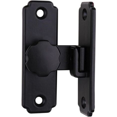 Verrou de porte de grange pour chambre à coucher - Noir - Durable - 90 à 180 degrés - En acier inoxydable (1 (type court à 90 degrés) (1/5)