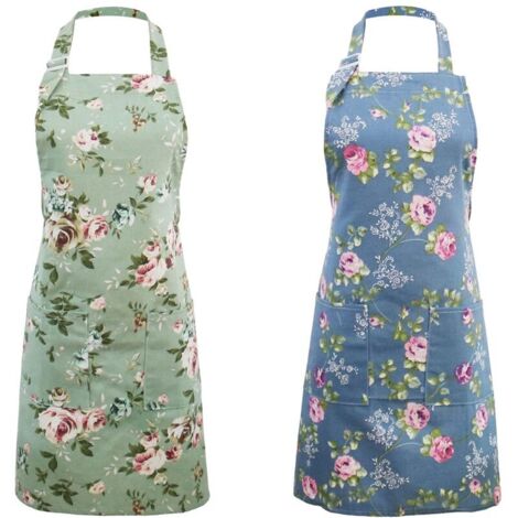 Tabliers de Cuisine pour Femmes, 2 Tabliers à Fleurs pour la Cuisine, Tablier de Chef Cuisinier Vintage