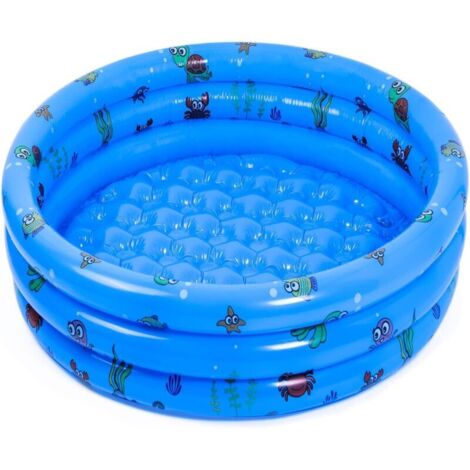 Piscine Enfant Gonflable Ronde 51 Pouces, Pataugeoire Bébé Jouets Aquatiques Extérieur Été Pour Garçon, Bleu (130 x 35cm) (1/5)