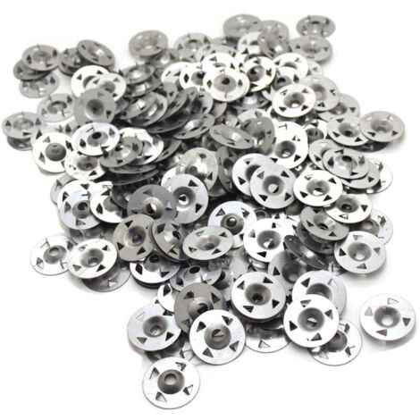 Lot de 200 rondelles à 4 griffes pour plaque de plâtre extrudée, isolation thermique et plaque arrière fixe 28 mm (1/5)