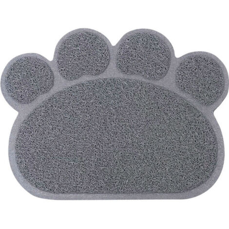 Tapis de litière pour chat, tapis de trappeur pour chats, tapis de litière en forme de patte, tapis de litière résistant à l'urine, durable, super doux, facile à nettoyer, 40 cm × 30 cm (1/5)