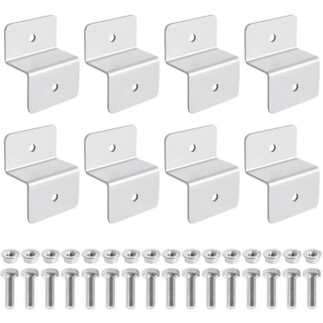 Panneau Solaire en Z, 8Pcs Panneaux Solaire Support en Aluminium Conviennent aux Véhicules Récréatifs aux Toits, Montage de Panneau Solaire Adopte un Design en Forme de Z(avec 16 Écrous et 16 Boulons) (1/5)