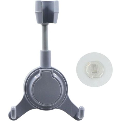 Support de Douche Reglable Sans Percage - pommeau réglable angle étanche, avec crochet pour salle bain, pas clous et colle, Orientable, Mural Douchette Salle Bain, pour salle de bain Hôtel (1/5)