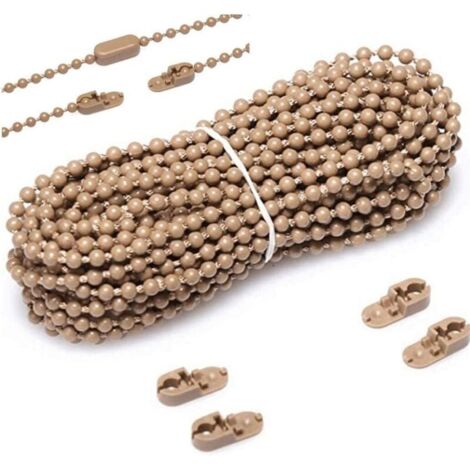 Cordon de chaîne perlé for Stores en Plastique - Réparation de chaîne de Boule de Stores Romains verticaux avec 2 Clips de connecteur (1/5)