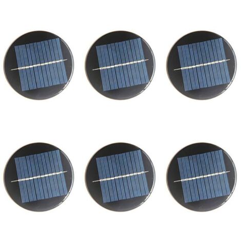 Lot de 6 mini cellules de panneau solaire 6 V 80 mm pour énergie solaire, bricolage, maison, jardin, projets scientifiques – Jouets – Chargeur de batterie (1/5)