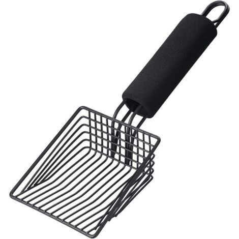 P à litière en métal pour chat – P profonde à tamisage rapide avec poignée confortable, conçue pour les propriétaires de plusieurs chats. (1/5)