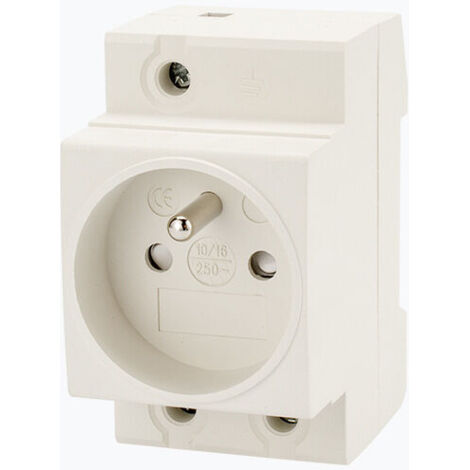 Disjoncteur différentiel TrIPhasé - Disjoncteurs électriques - Tableau électrique - Coffret Electrique Prise modulaire - Prise Tableau électrique - Prise De Courant Modulaire 2P+T 10/16A [Classe énerg (1/3)