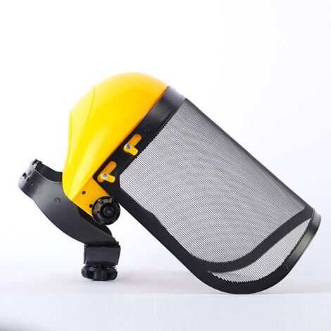 Visière De Protection Plastique Relevable & Casque Anti Bruit Intégré - Modèle Professionnel - Largeur Visière 400mm, Hauteur 190mm - Débroussailleuse & Bricolage