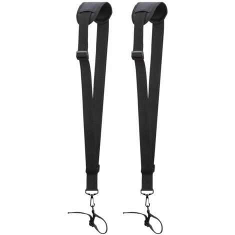 2 Sangles d'épaule Réglables - Harnais pour Débroussailleuse pour Tondeuse à Gazon avec Ceinture en Nylon Durable pourJardinage pour Débroussailleuse KM, STIHL FS (Noir) (1/5)