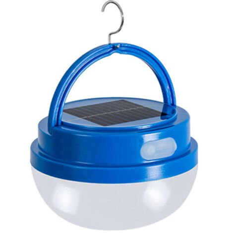Lampe solaire, ampoule rechargeable, lampe solaire champignon portable et étanche pour le camping, bleue (1/5)