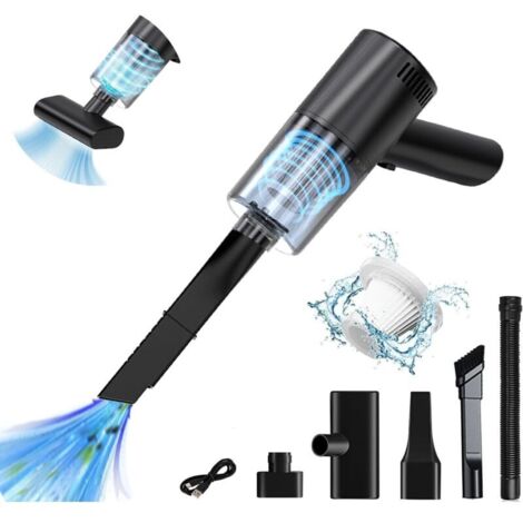 Aspiradora de Mano 9000Pa, Aspiradora Inalámbrica Mini Aspiradora de Succión Fuerte, Puissante Aspiradora de Mano en Seco y Húmedo para el Hogar, Sofá, Coche, Cocina, Mascotas (1/5)