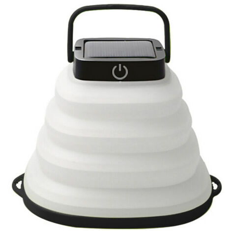 Lampe de camping pliable portable à énergie solaireétanche USBLampe de camping rechargeable suspendue, lumière jaune (1/5)