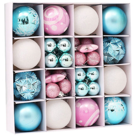Décorations 42 pièces Boules de Noël Ornements incassables décorations d'arbre de Noël Ensemble d'ornements pour la décoration de fête de Noël Suspendues (1/5)