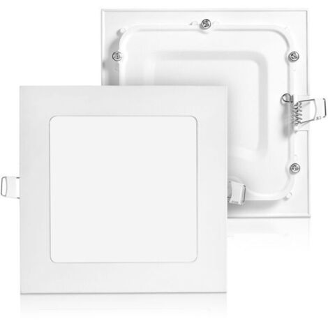 Lot de 2 plafonniers LED plats 9 W, panneau lumineux fin 900 lm, lumière du jour 4 000 K, luminaire encastré, montage en surface, 85-265 V (1/5)