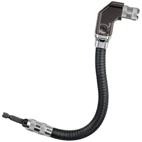 Tige d'extension de perceuse électrique Tige d'extension d'arbre flexible Perceuse électrique bielle d'arbre flexible universelle,Renvoi d'angle flexible, Noir (1/3)