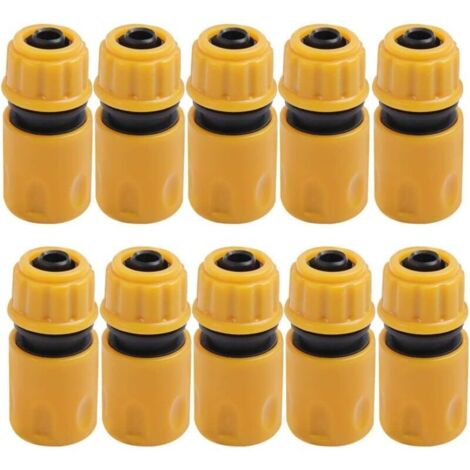 Embout Tuyau Arrosage 10pcs, Embout Tuyau d'Arrosage, Jardin en Plastique Raccords d'Arrosage Rapides, Raccord Arrosage, Embout Arrosage, Raccord Tuyau, Jardin Raccords d'Arrosage Rapides (1/4)