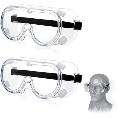 2 PièCes Lunettes SéCurité Contre Gouttelettes,Protection Yeux Lunettes Anti-PoussièRe,Anti-BuéE Pour Un Usage Quotidien, Laboratoire (1/5)