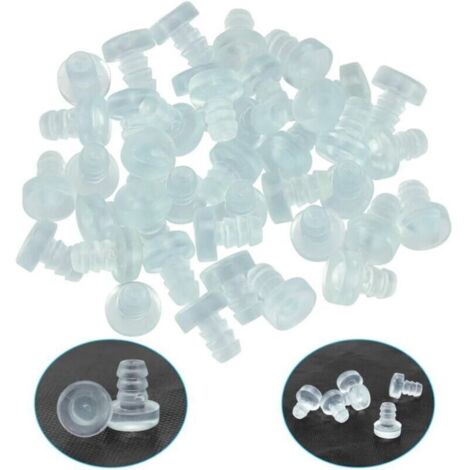 40 PCS Butoir Porte Mural en Silicone Pare-Chocs de Table en Verre avec Tige Tampon de Porte Caoutchouc Transparent pour Anti-Collision et Réduction du Bruit de Meuble Tiroir Porte d'Armoire