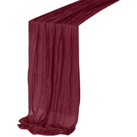 90x180Chemin de table en coton épais de plusieurs centimètres, idéal pour les décorations de mariage, de fêtes et d'anniversaires (1/5)