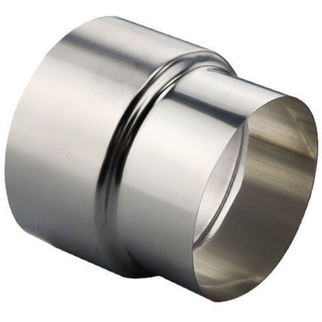 Réducteur de tuyau en acier inoxydable Ø80mm/Ø60mm – Pour conduits de cheminée – Connexion sécurisée pour chauffage et ventilation (1/3)