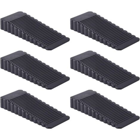 6 Pcs Arrêts de portes,cale de porteen Caoutchouc Antidérapant (Noir) (1/5)