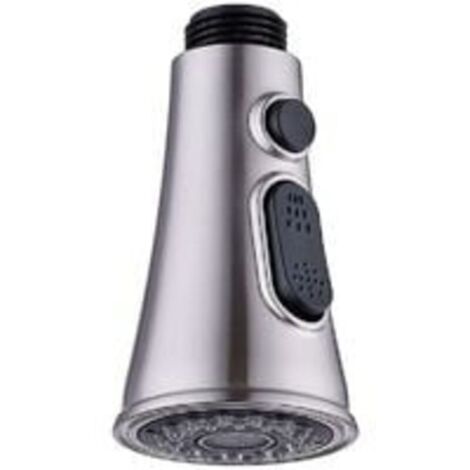 Cuisine Robinets Pommeau Douchette de Tête de Rechange pour Mitigeur, Douchette Douche Pommeau de Douche 2 Jets Chromé Robinet de Cuisine évier Robinet (1/4)