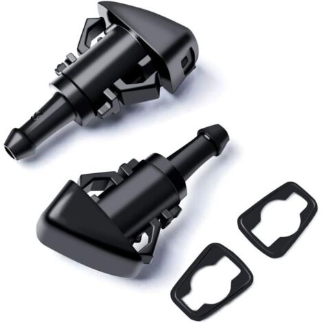 Front Windshield Washer Nozzles - Replacement for Ram, Chrysler, Dodge, Jeep - Replaces OEM : 4805742AB 5113049AA 5116079AA 5303833AA Premium Fluid Nozzles Spray Jet Kit (pack of 2) (1/4)