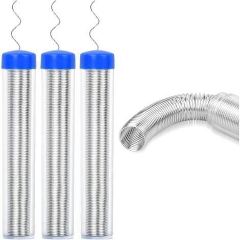 3PCS Fil de Soudure, 0.8mm Fil à Souder Sans Plomb, Fil Etain Soudure, Fil d'étain Portatif avec Colophane Core, Portable Fil de Soudure pour Électrique Réparation et DIY, 12g