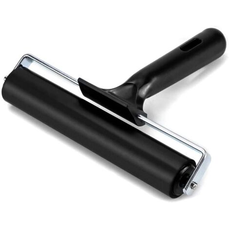 Rouleau encreur, Rouleau de caoutchouc Brayer pour impression, papier peint, encre linogravure, 15 cm